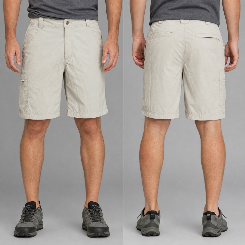 Ascend Shorts Mens size 38 Hiking Tan Khaki Cargo Utility Outdoor Quick Dry